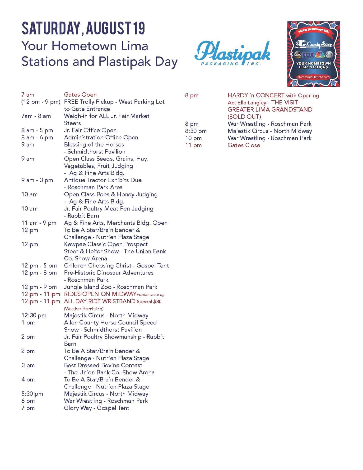 2023 Fair Schedule of Events Allen County Fairgrounds