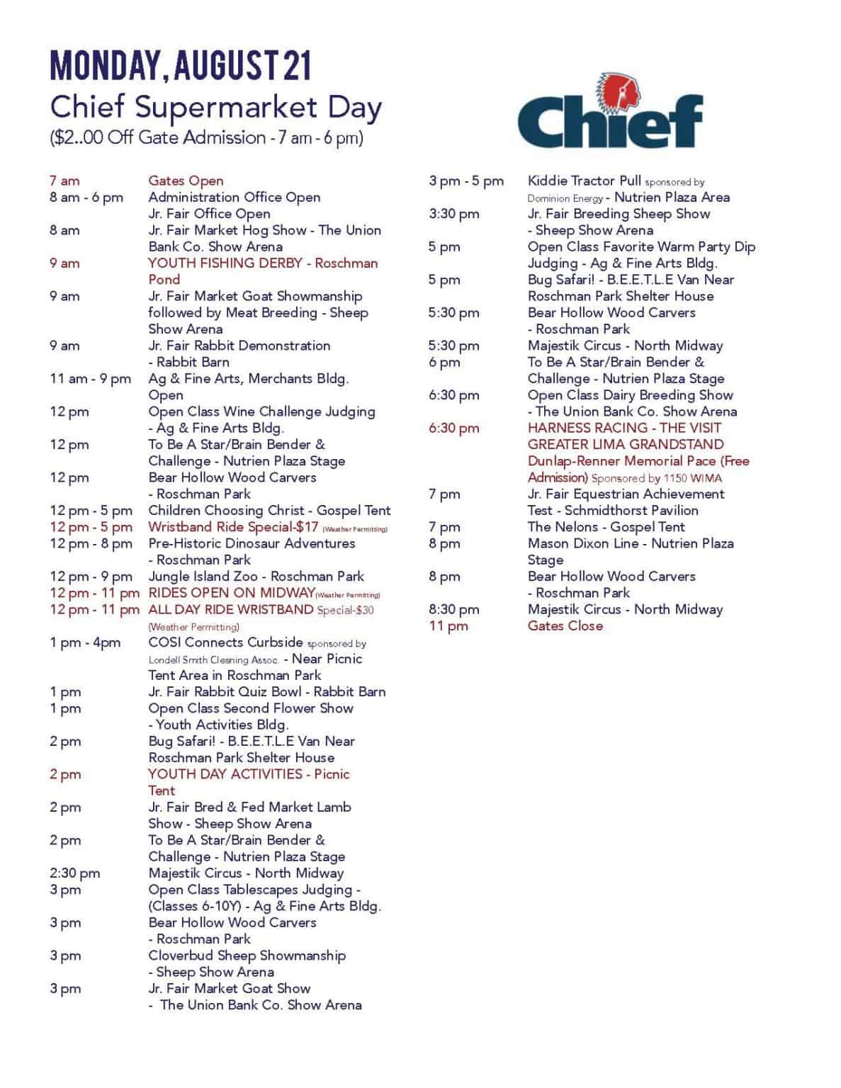 2023 Fair Schedule of Events Allen County Fairgrounds