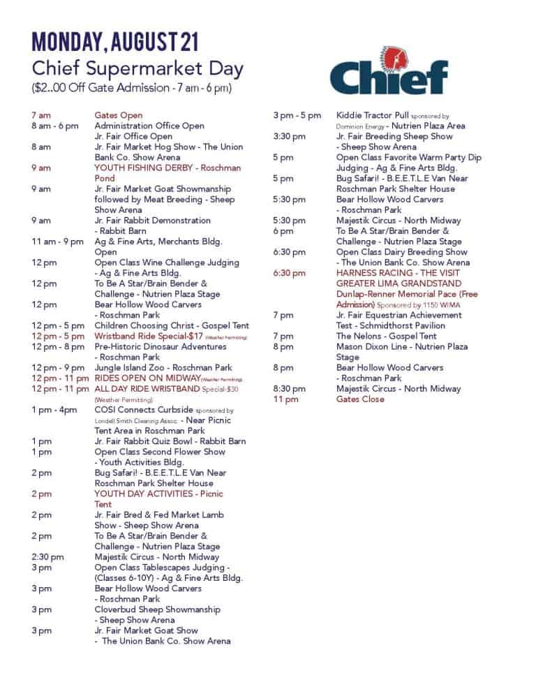 2023 Fair Schedule of Events Allen County Fairgrounds